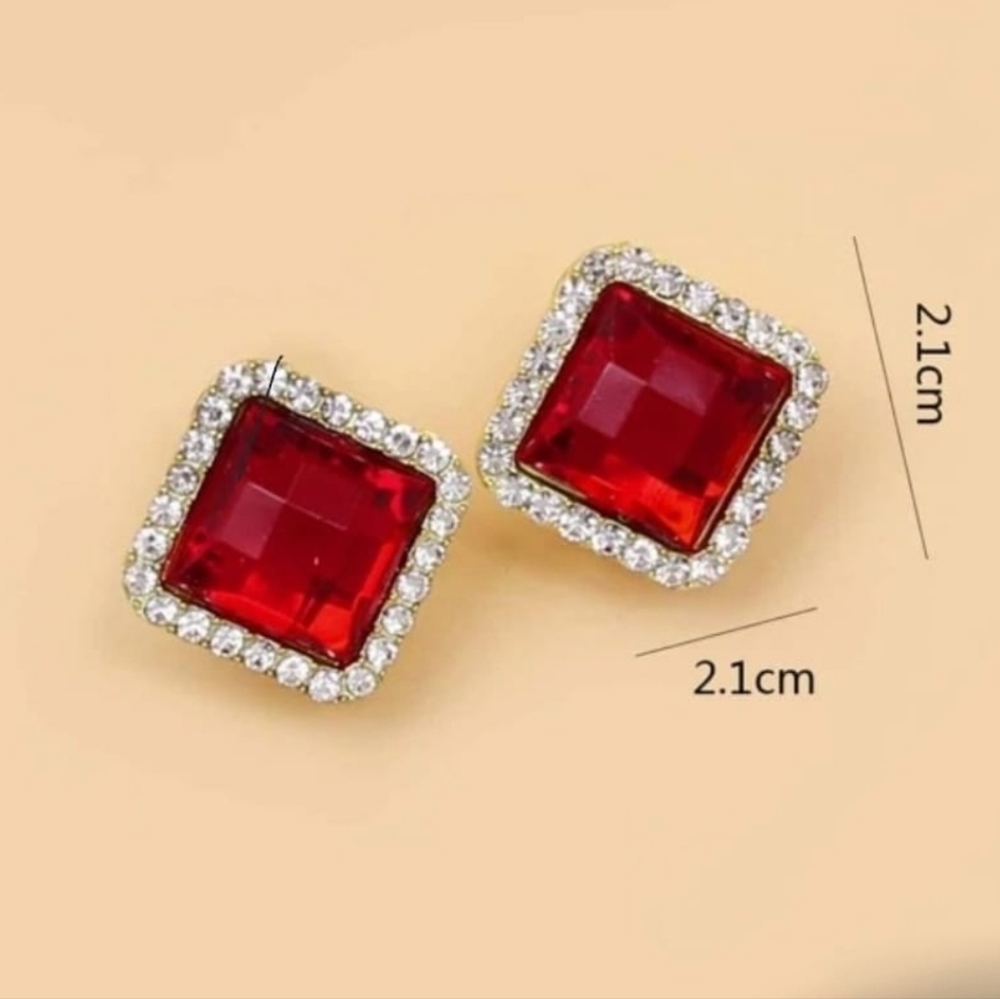 Red earrings